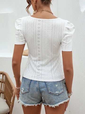 Sweetheart Neck Ruched Bust Schiffy Tee