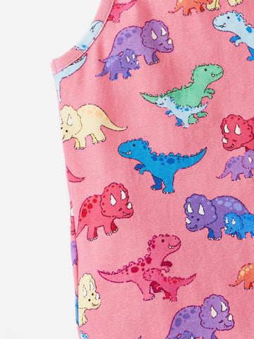 Baby Dinosaur Print Cami Romper
