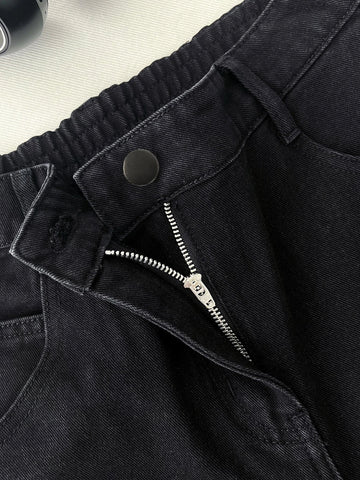 DAZY High Rise Crop Mom Jeans