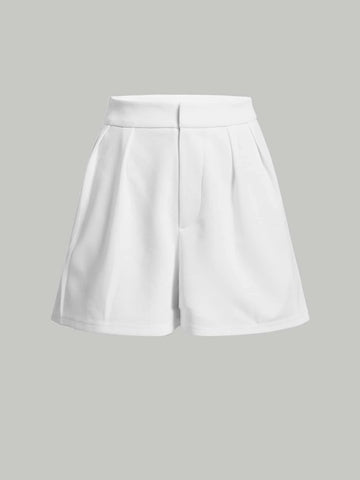MOD Solid Fold Pleated Shorts