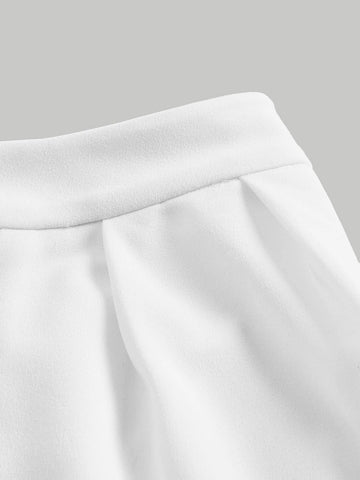 MOD Solid Fold Pleated Shorts