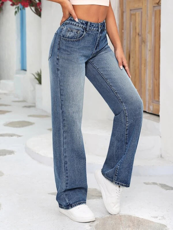 Tall Slant Pocket Straight Leg Jeans