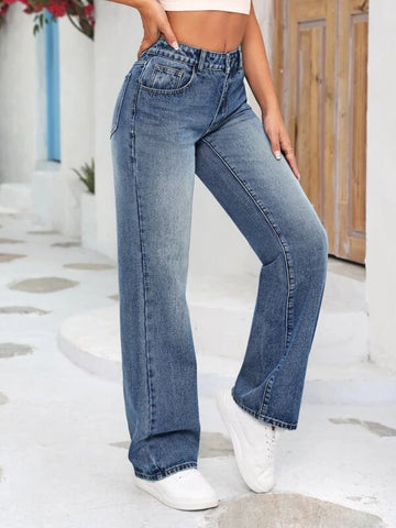 Tall Slant Pocket Straight Leg Jeans