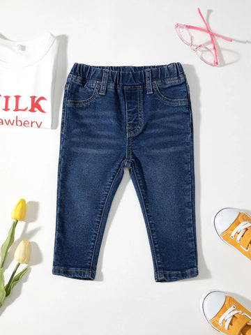Baby Cat Whisker Washed Jeans