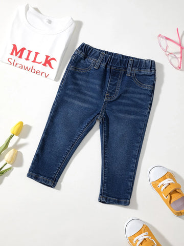 Baby Cat Whisker Washed Jeans