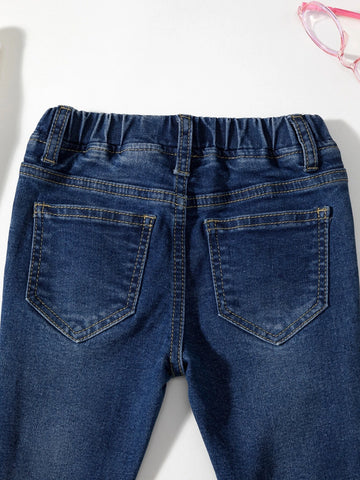 Baby Cat Whisker Washed Jeans