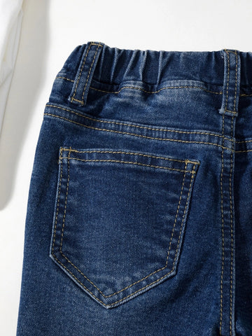 Baby Cat Whisker Washed Jeans