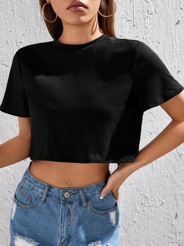 PETITE Chain Detail Backless Tee