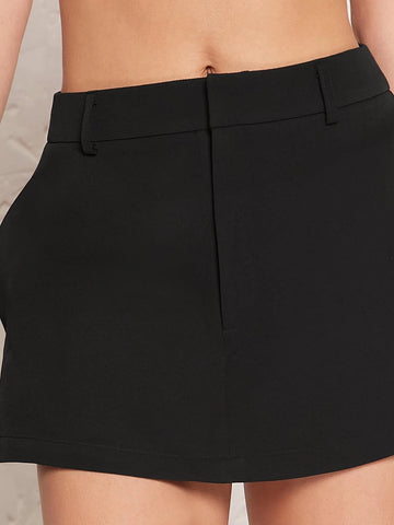 BAE Solid Slant Pocket Skort