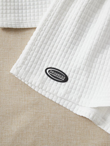 EZwear Patched Detail Drop Shoulder Tee & Shorts