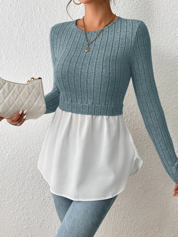 Unity Two Tone Peplum 2 In 1 Tee