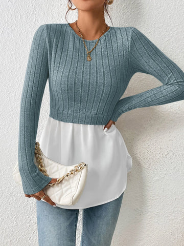 Unity Two Tone Peplum 2 In 1 Tee