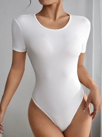 Solid Slim Fit Tee Bodysuit