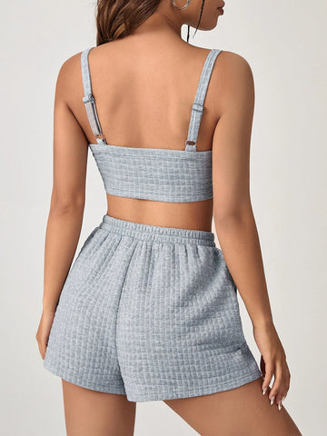 Solid Crop Cami Top & Shorts