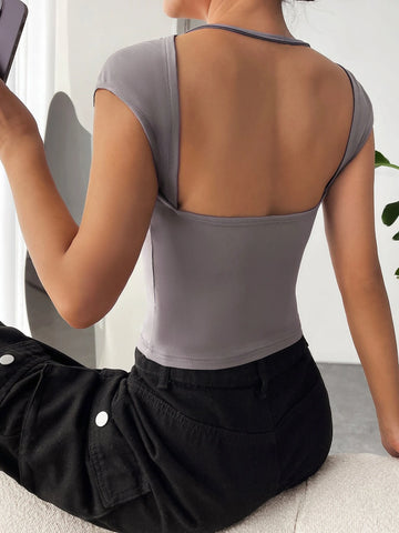 EZwear Solid Backless Tee