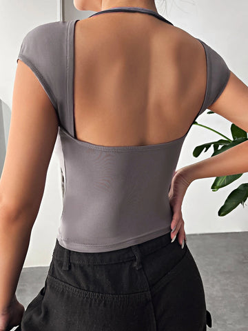 EZwear Solid Backless Tee