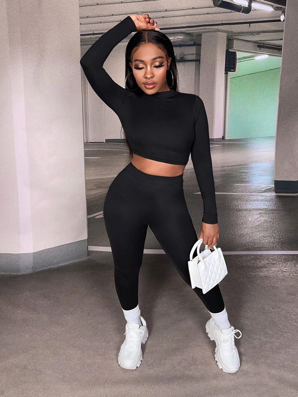 Solid Crop Tee & Leggings
