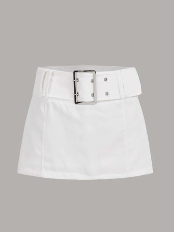 ICON Low Rise Buckled Detail Skirt