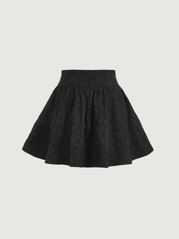 MOD Jacquard Lace Up Front Flare Skirt