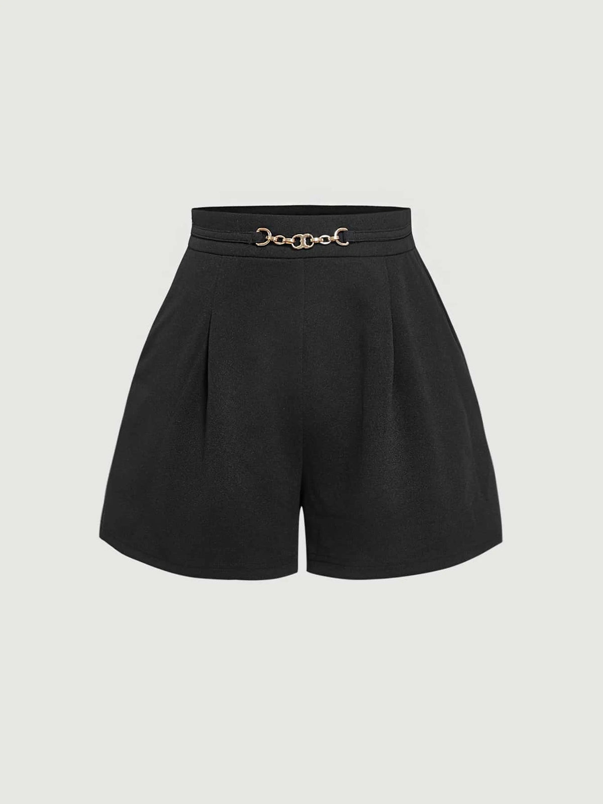 MOD Chain Detail Fold Pleated Shorts