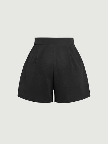 MOD Chain Detail Fold Pleated Shorts