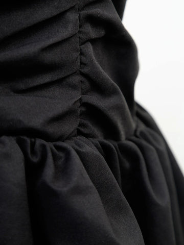 Ruched Ruffle Hem Skirt