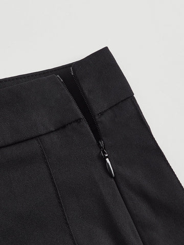 MOD Lace Up Side Pleated Hem Skirt