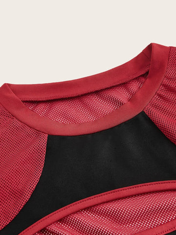 ICON Western Cowgirl Two Tone Cut Out Crop Tee