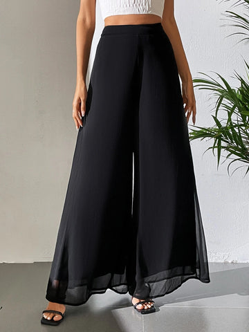 Tall Solid Wide Leg Pants