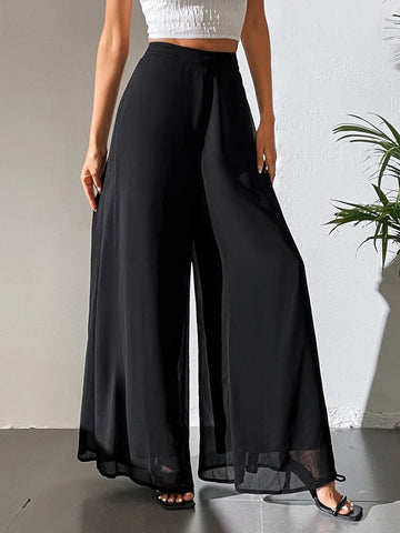 Tall Solid Wide Leg Pants