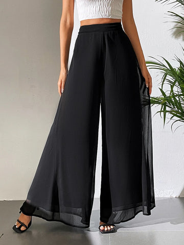 Tall Solid Wide Leg Pants
