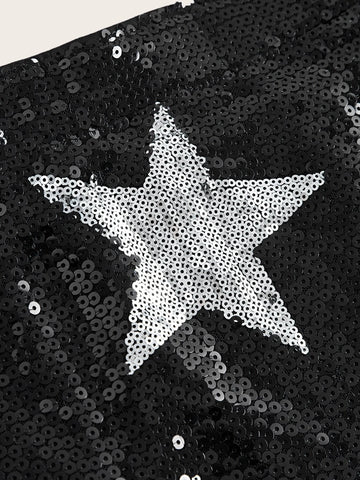 ICON Star Pattern Sequin Bodycon Skirt