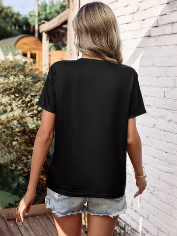 EMERY ROSE Heart & Letter Graphic Tee