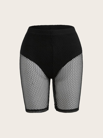 ICON Solid Fishnet Insert Biker Shorts