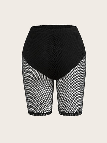 ICON Solid Fishnet Insert Biker Shorts