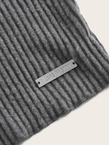 EZwear Letter Patched Detail Crop Tee