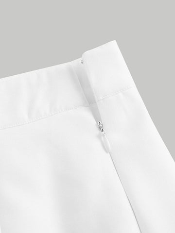 MOD Solid Boxy Pleated Skirt