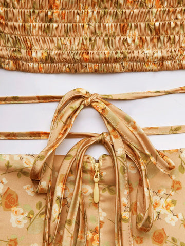 Ditsy Floral Print Cami Top & Skirt