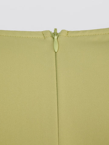 Plunging Neck Puff Sleeve Wide Leg Jumpsuit