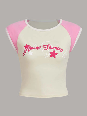 CON Letter & Geo Raglan Sleeve Tee