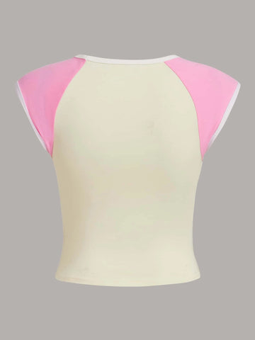 CON Letter & Geo Raglan Sleeve Tee