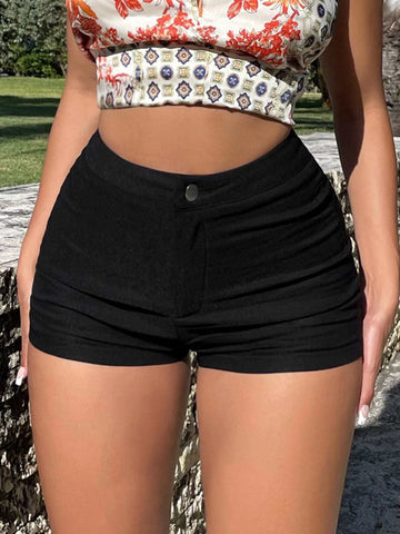 SXY Solid Skinny Shorts