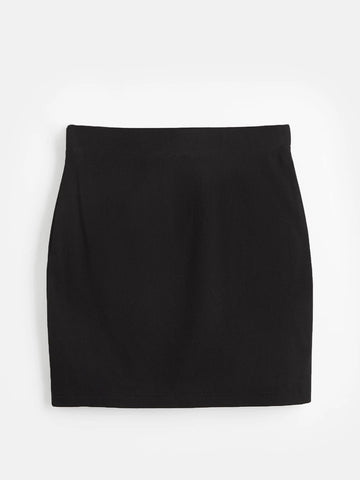 BASICS Cotton Solid Bodycon Skirt