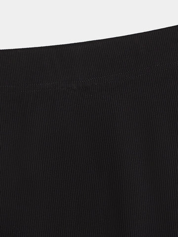 BASICS Cotton Solid Bodycon Skirt