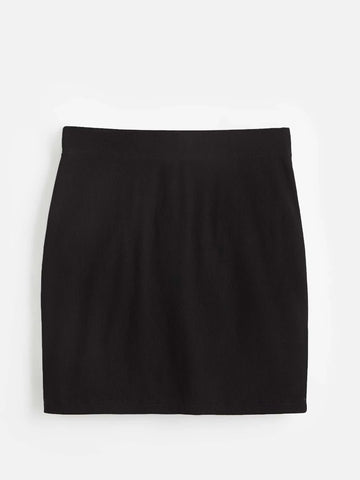 BASICS Cotton Solid Bodycon Skirt