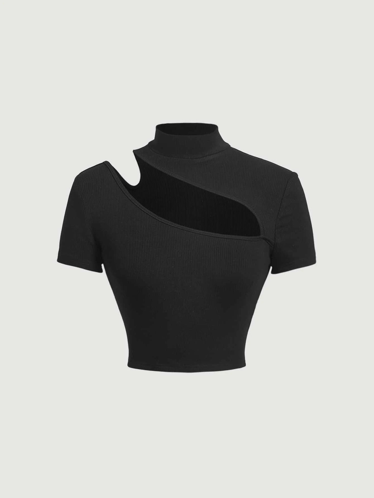 MOD Cut Out Mock Neck Tee