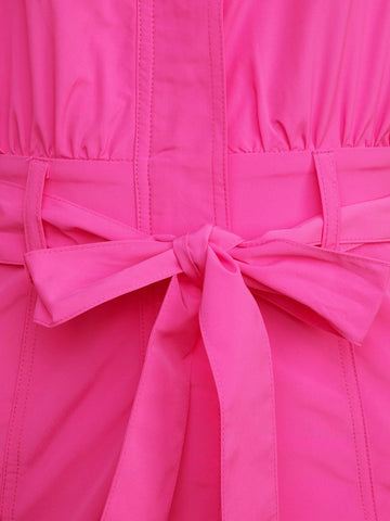 Zip Front Belted Jumpsuit