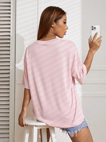 Letter Graphic Drop Shoulder Tee