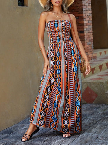 EMERY ROSE Geo Print Tube Dress