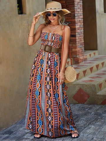 EMERY ROSE Geo Print Tube Dress